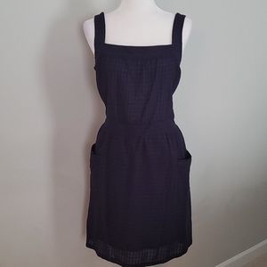 Blue cotton dress with POCKETS!